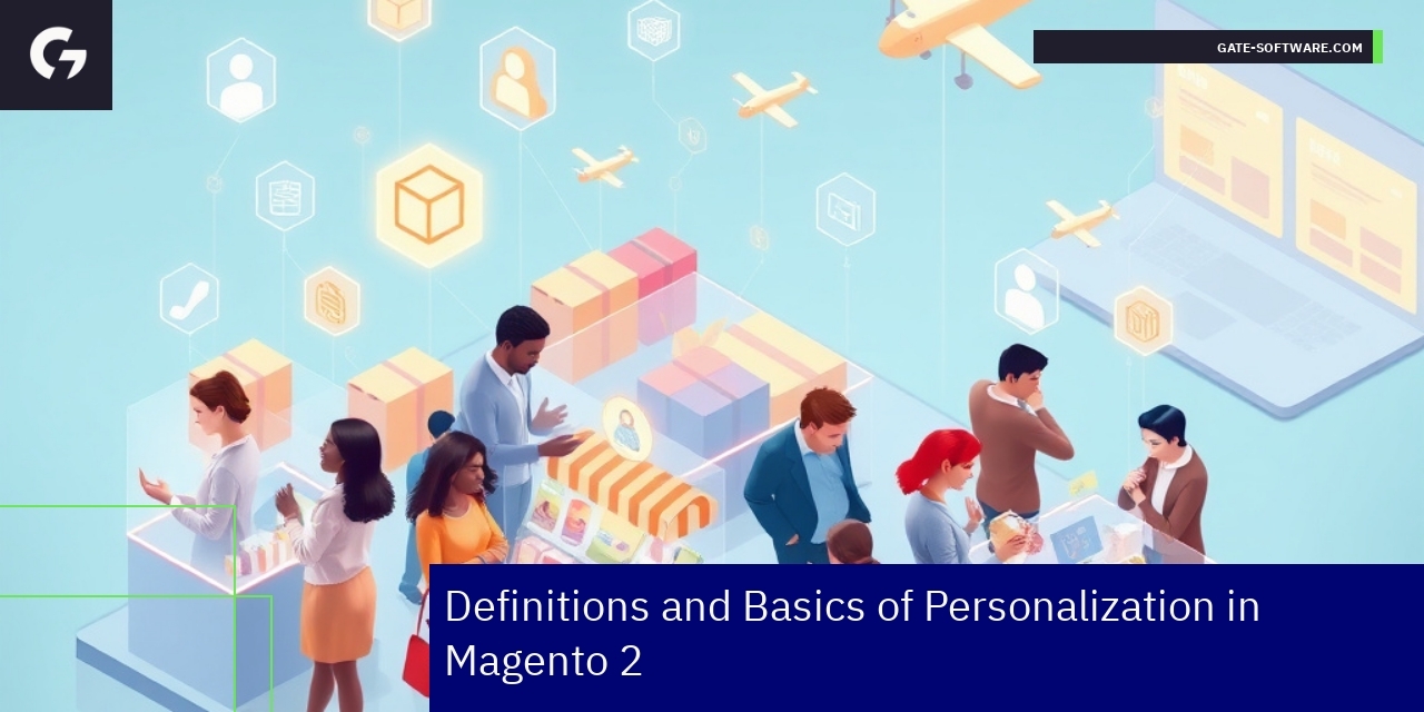 Magento 2 modules icons with personalization concept