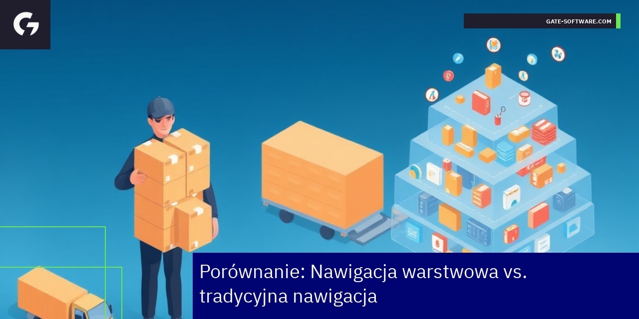 Schemat porównujący dwa typy nawigacji