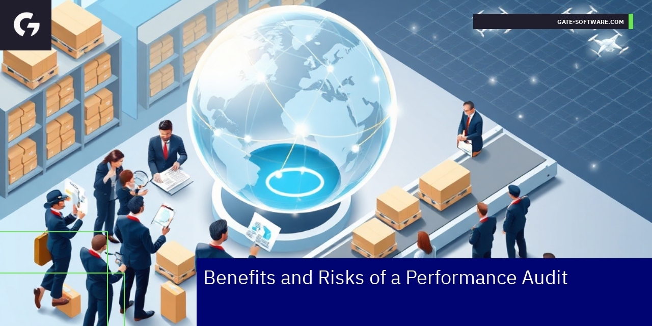 Key Benefits and Risks of Performance Audit Illustration of audit process with benefits and risks