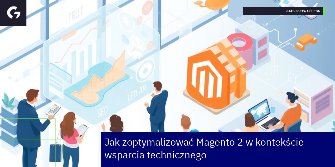 Diagram procesu optymalizacji i wsparcia Magento 2