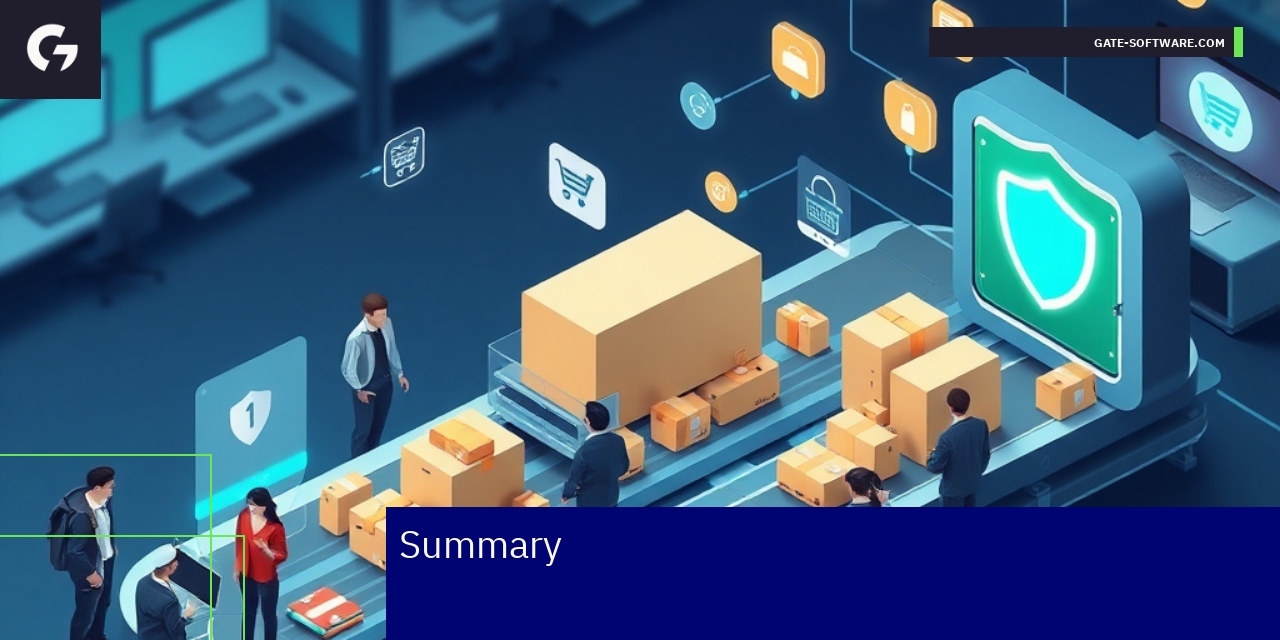 Magento 2 security shield with digital icons
