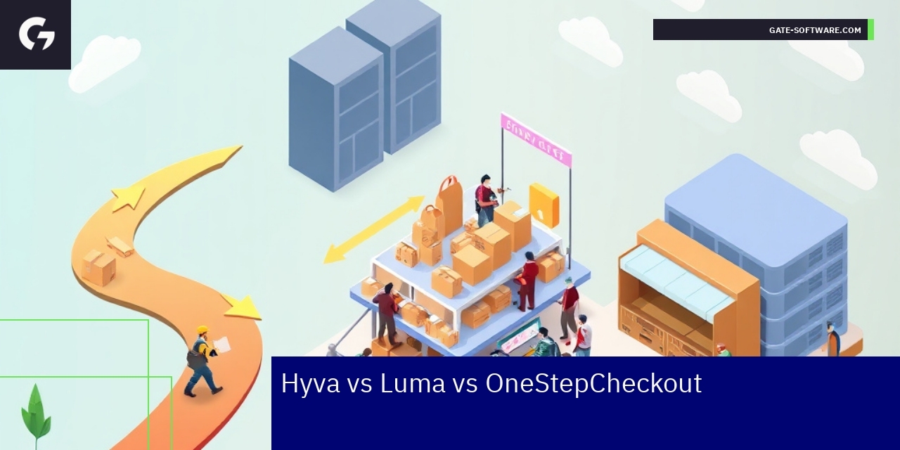 Wykres porównawczy hyva, Luma i OneStepCheckout