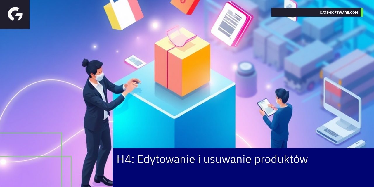 Interfejs do edycji i usuwania produktów