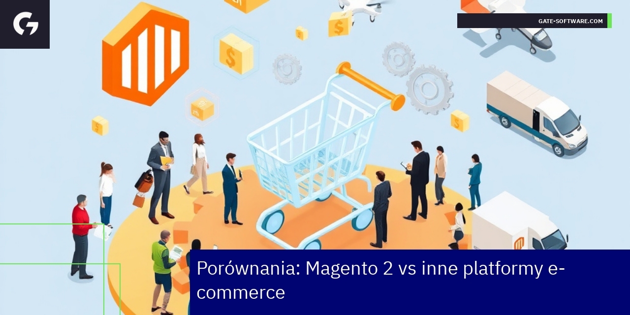 Schemat pokazujący cechy Magento 2 w e-commerce