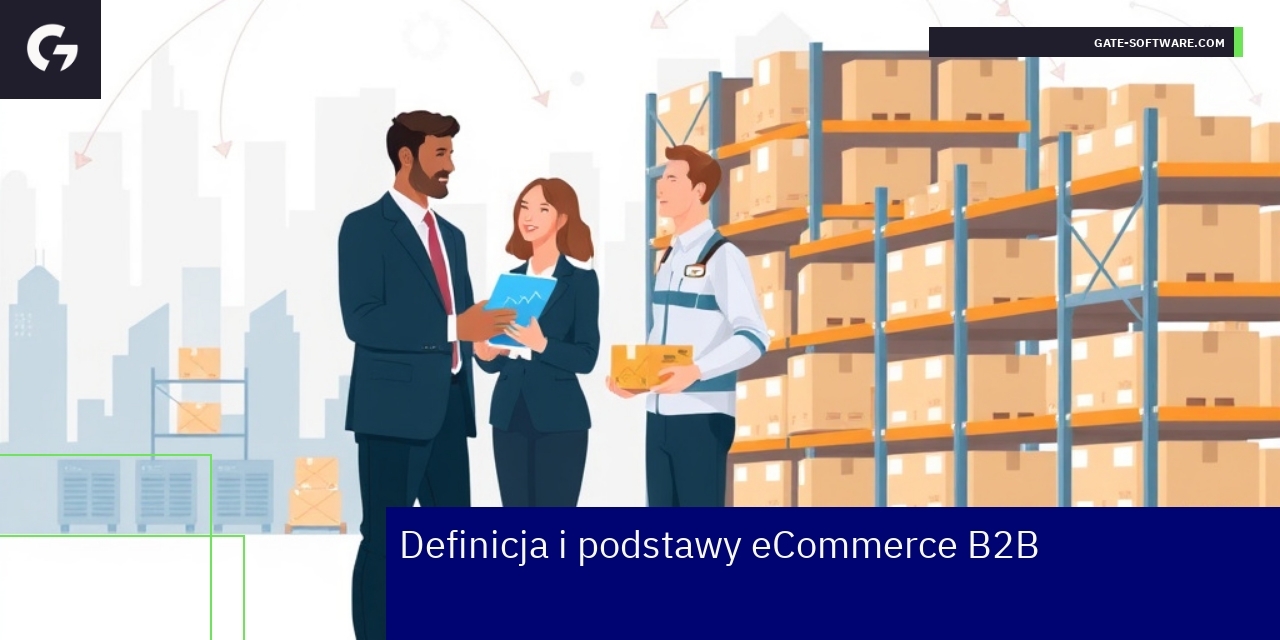 Schemat ilustrujący relacje i procesy eCommerce B2B