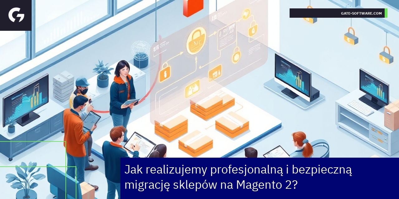 Zespół pracujący nad migracją sklepu Magento 2