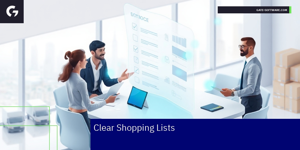 Shopping lists improving B2B procurement processes