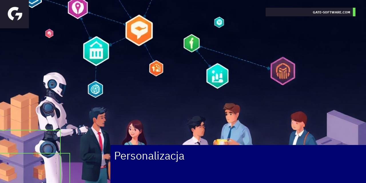 Grafika przedstawiająca AI personalizującą zakupy klienta