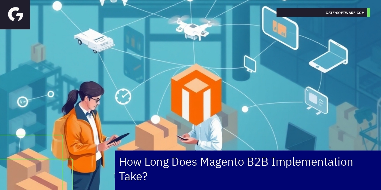 Magento B2B Implementation Timeline Factors Magento B2B development process with omnichannel features