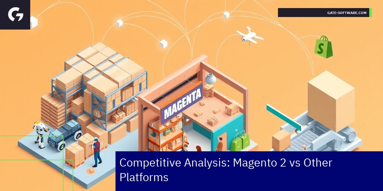Graph comparing Magento 2 WooCommerce Shopify platforms