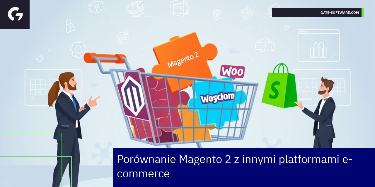 Schemat porównania Magento 2, WooCommerce i Shopify