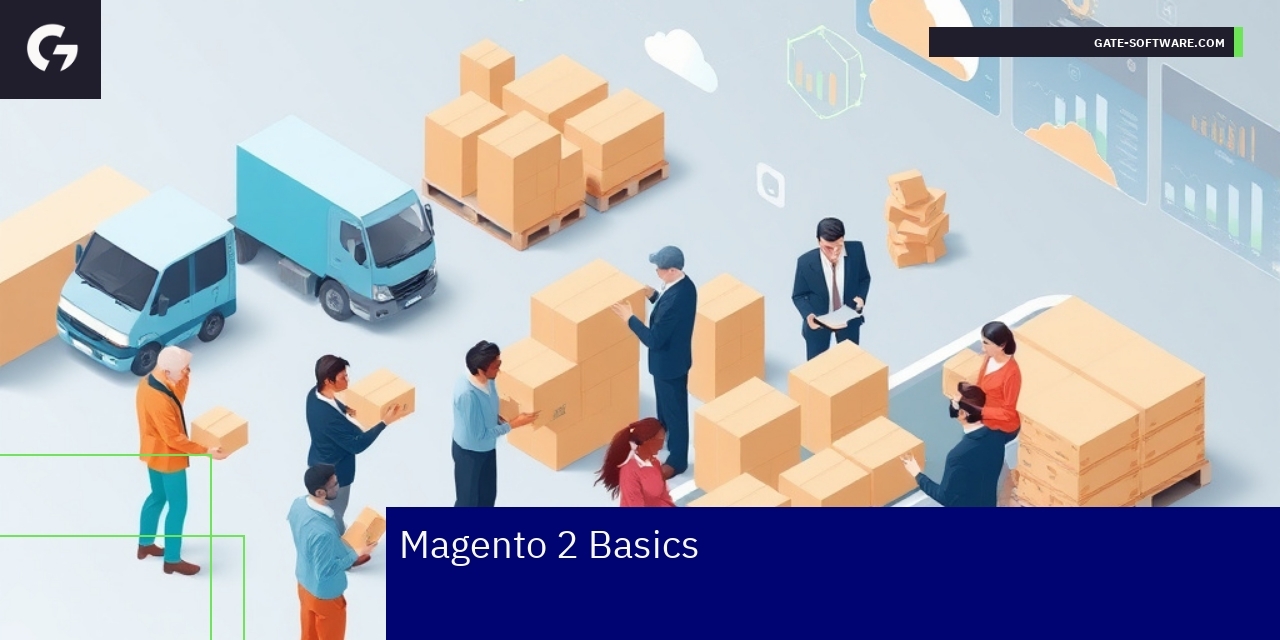 Magento 2 B2B E-commerce Features Overview Magento 2 platform interface with B2B features