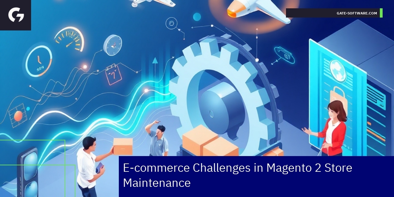 Magento 2 Store Maintenance and Optimization Challenges Magento 2 maintenance and optimization workflow illustration