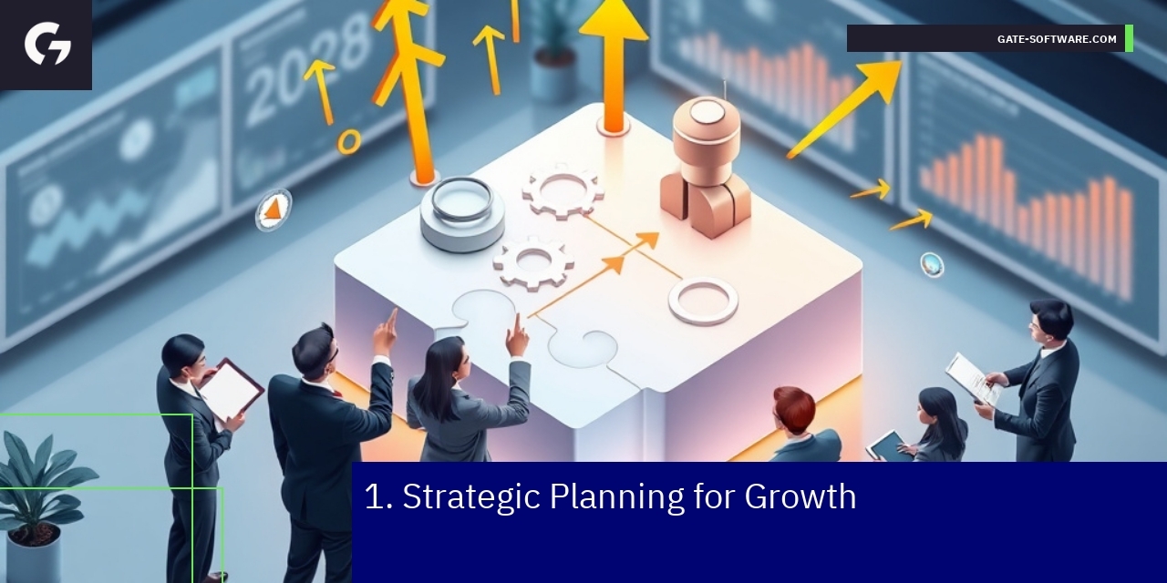 Business team planning client acquisition strategy