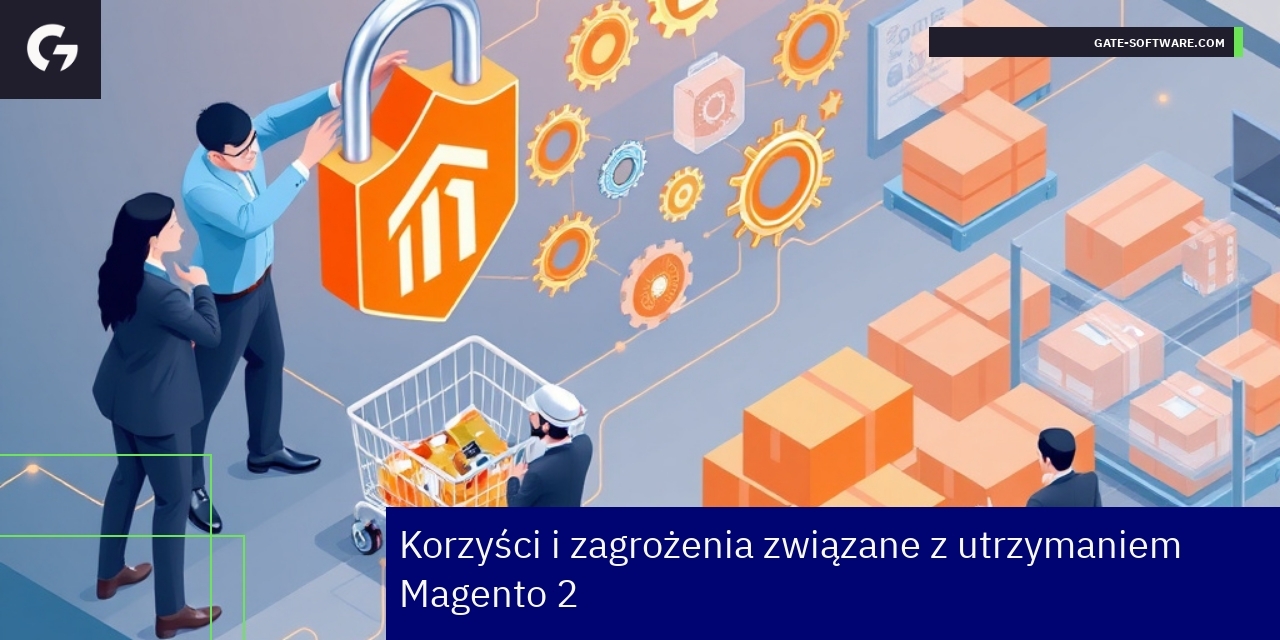 grafika ilustrująca wsparcie i audyt Magento 2