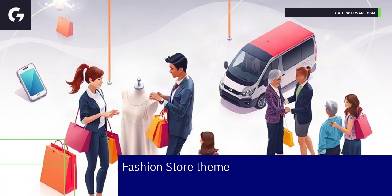 Responsive fashion store theme on various devices