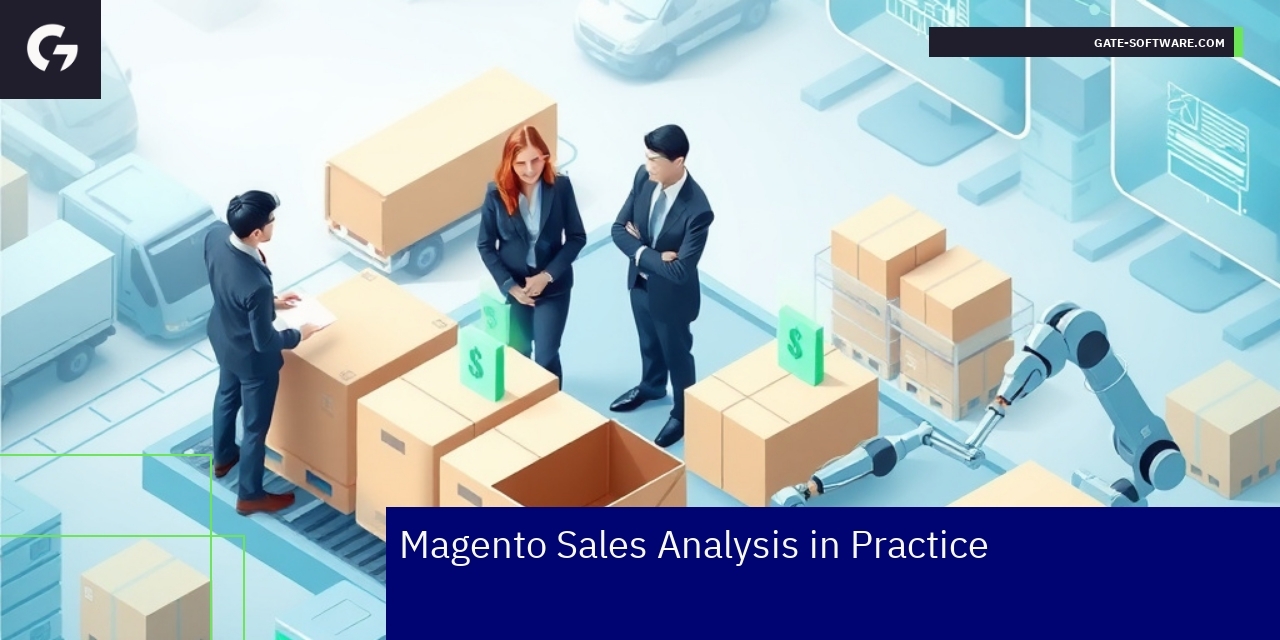 Magento 2 B2B Sales Success Analysis Examples Graph showing B2B sales growth on Magento 2 platform