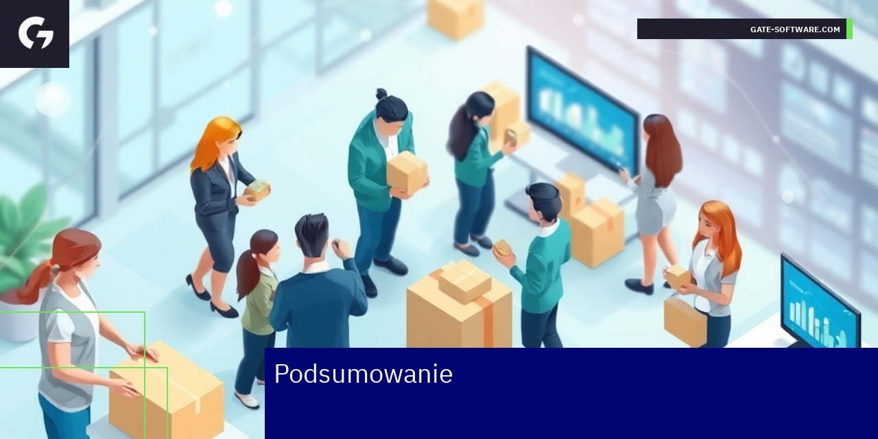 Komputer z wykresami, logo Magento, schematy e-commerce