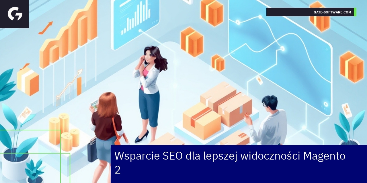 Wsparcie SEO i marketing Magento 2 2026 Eksperci Magento pracujący nad optymalizacją SEO sklepu