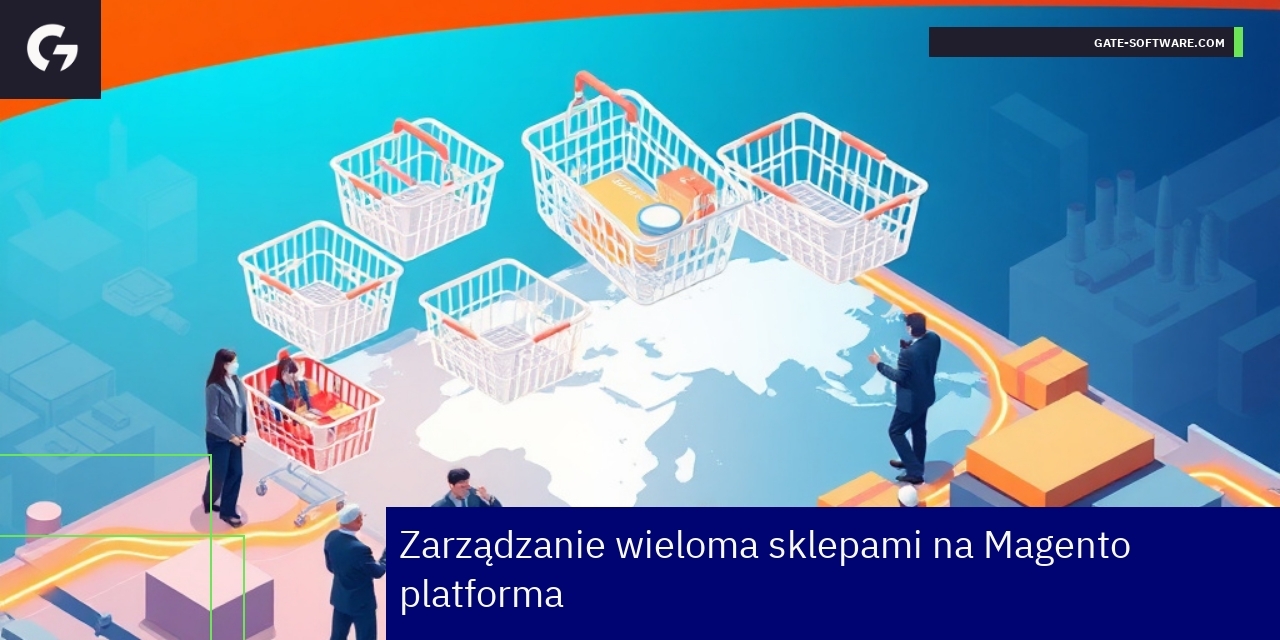 Interfejs Magento z licznymi opcjami i koszykami
