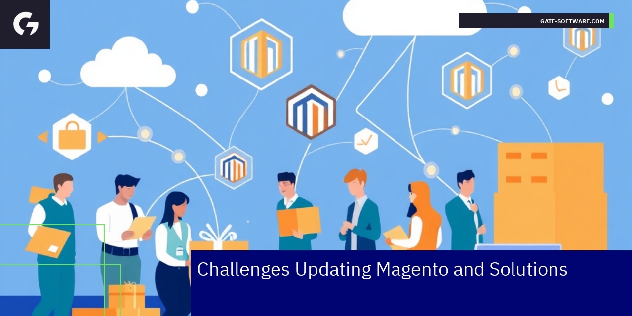 Challenges and Benefits of Updating Magento Magento update challenges and solutions infographic