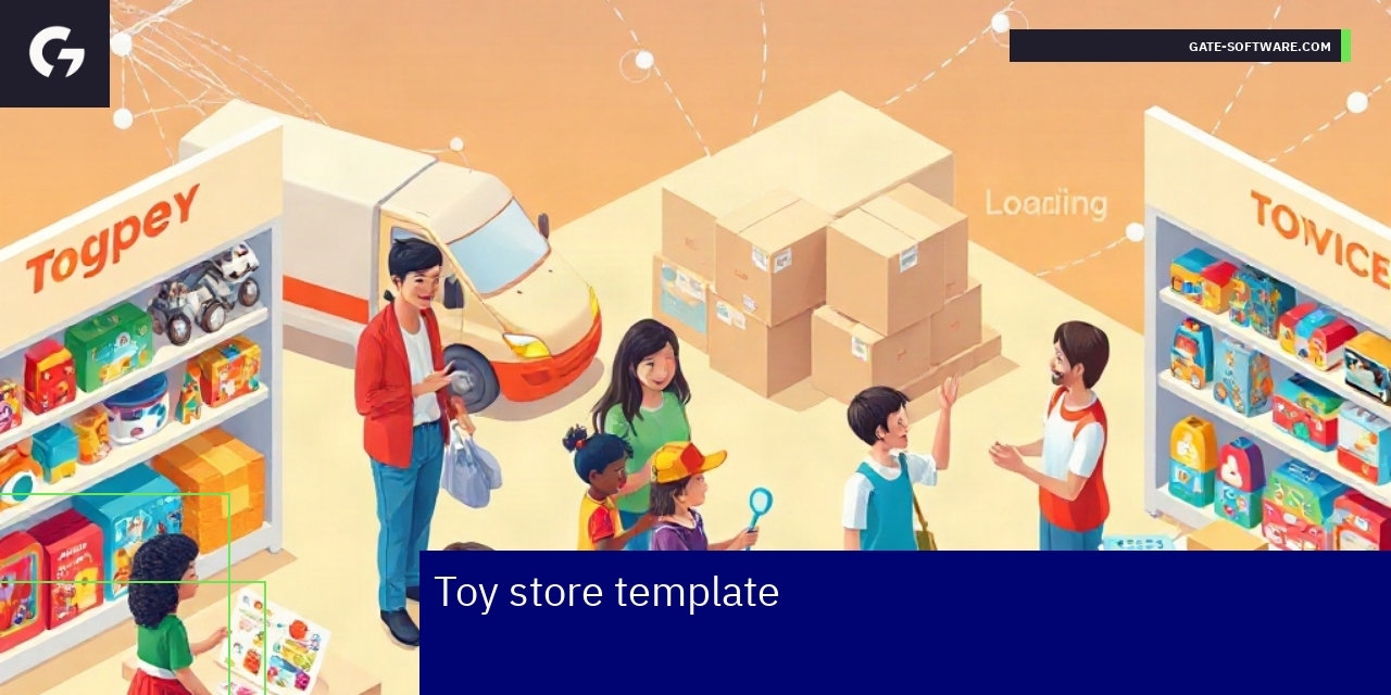 Toy store interface with user metrics and speed indicators