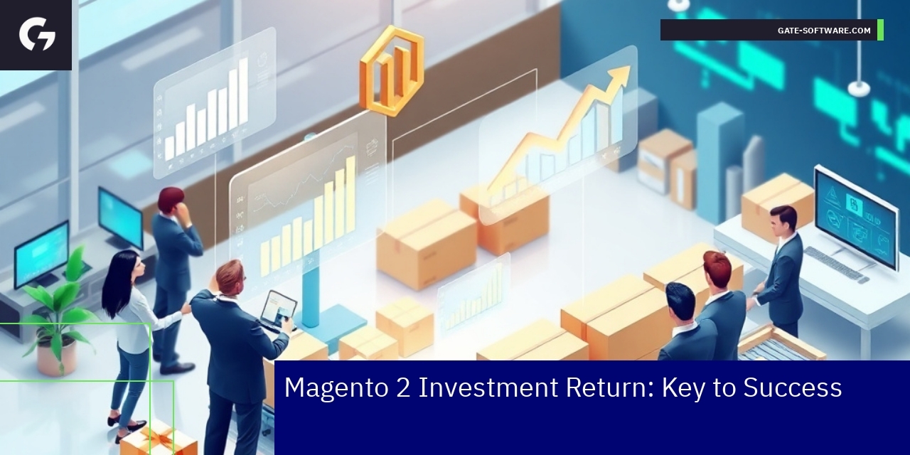 Graph illustrating Magento 2 ROI and B2B metrics