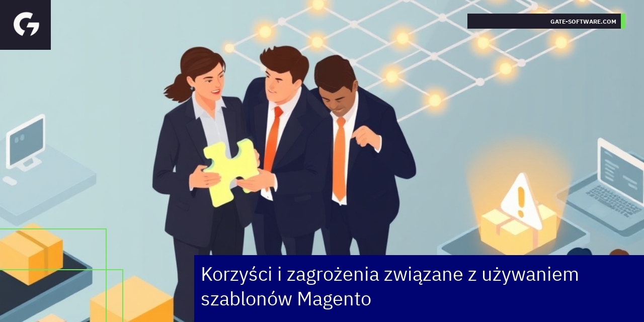 Diagram korzyści i zagrożeń szablonów Magento