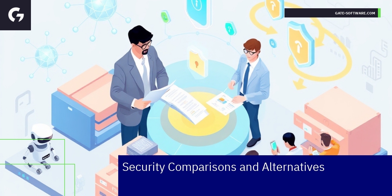 Security Comparisons and Alternatives in UiR Diagram showing security methods and alternatives