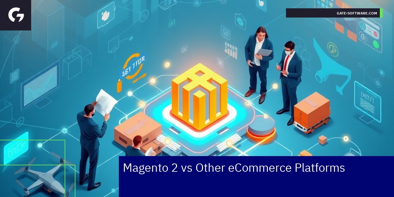 Magento 2 platform features and B2B eCommerce icons