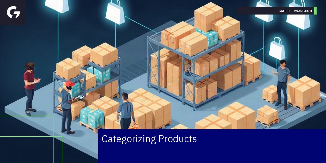 Diagram of product category structure and options