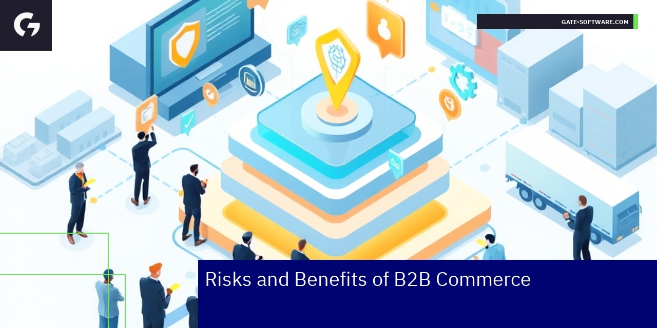 Business people discussing B2B commerce strategies