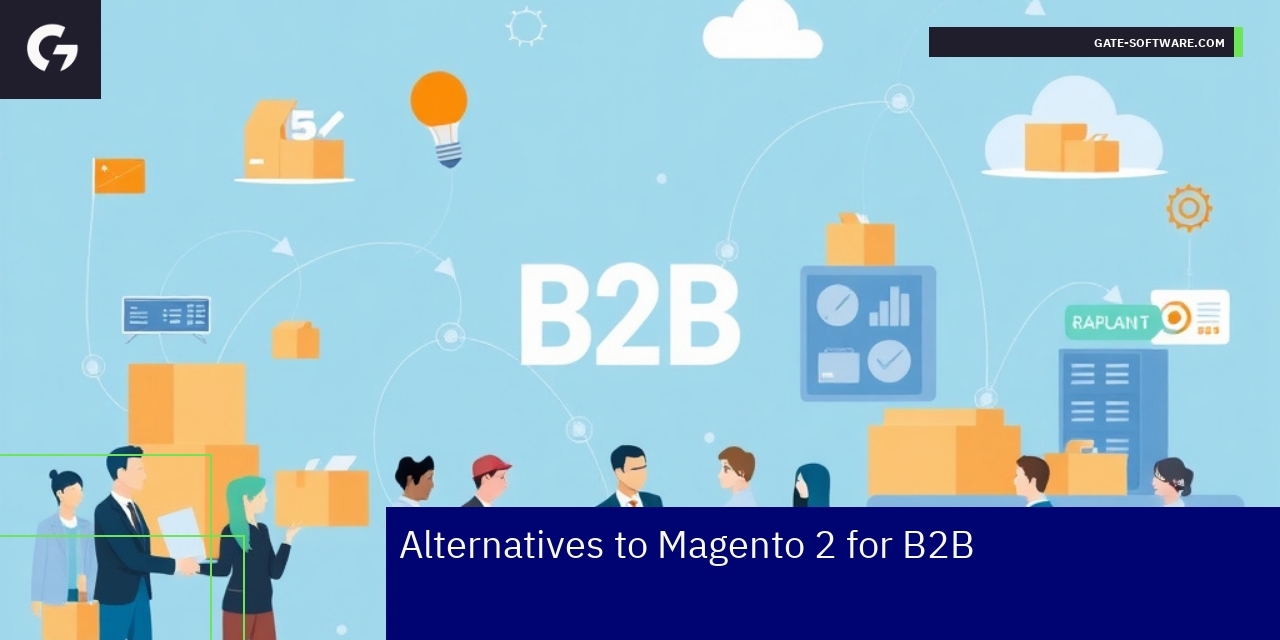 Top Alternatives to Magento 2 for B2B Logos and features of B2B eCommerce platforms