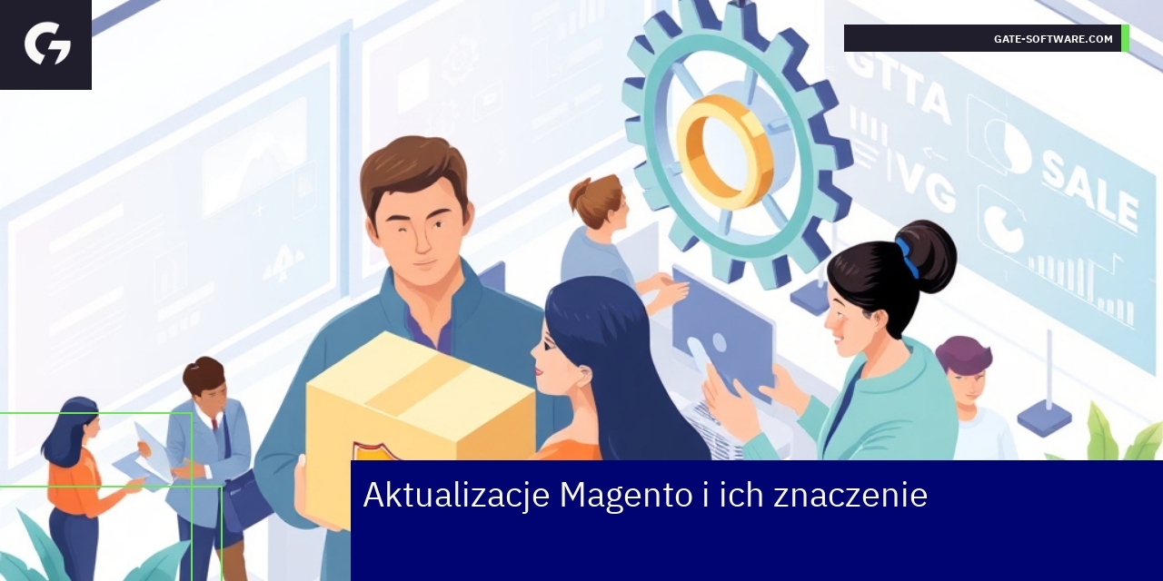 Ilustracja bezpieczeństwa i aktualizacji Magento 2