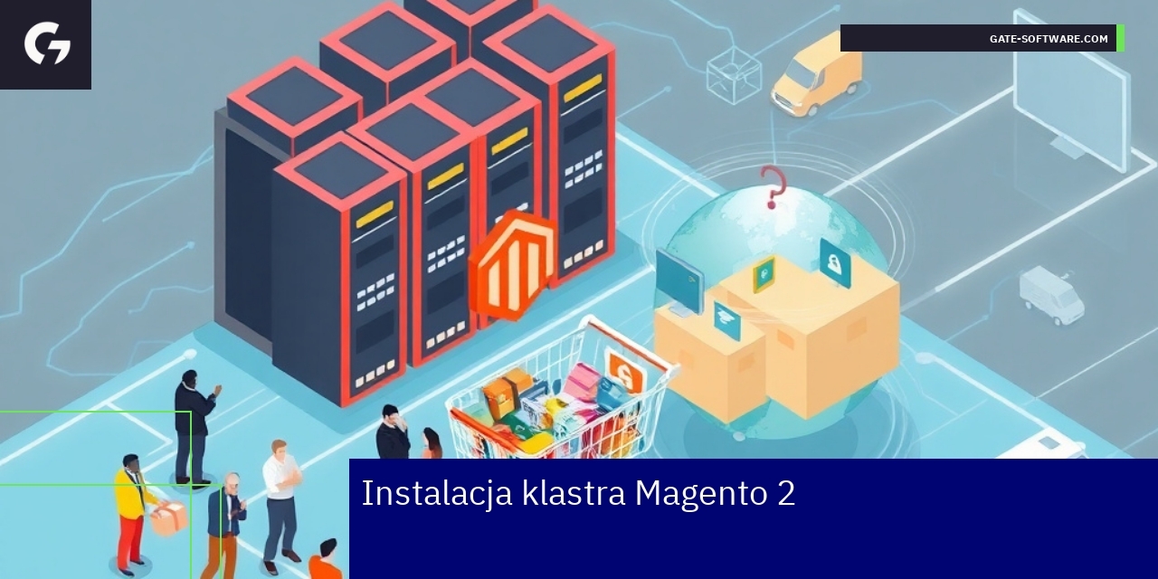 Schemat instalacji klastra Magento z CDN Edgeport