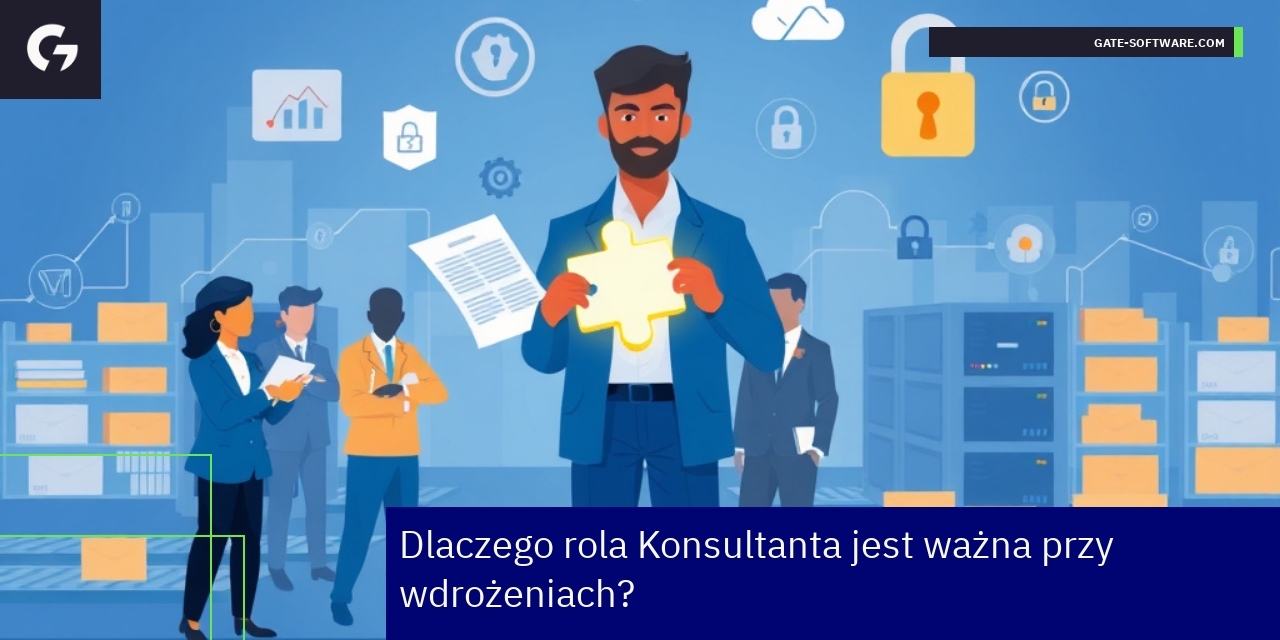 Rola konsultanta w bezpiecznych wdrożeniach IT Konsultant IT analizujący zabezpieczenia i współpracujący z zespołem
