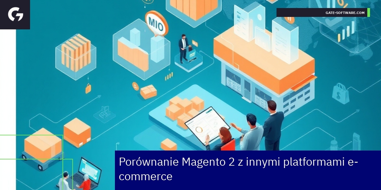 Porównanie Magento 2 z innymi platformami e-commerce Schemat porównujący Magento WooCommerce Shopify
