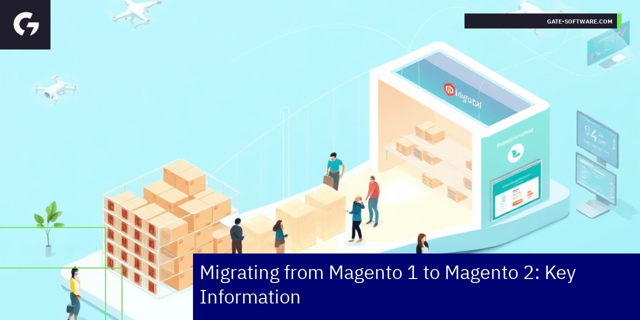 Flowchart of Magento migration stages and key tasks