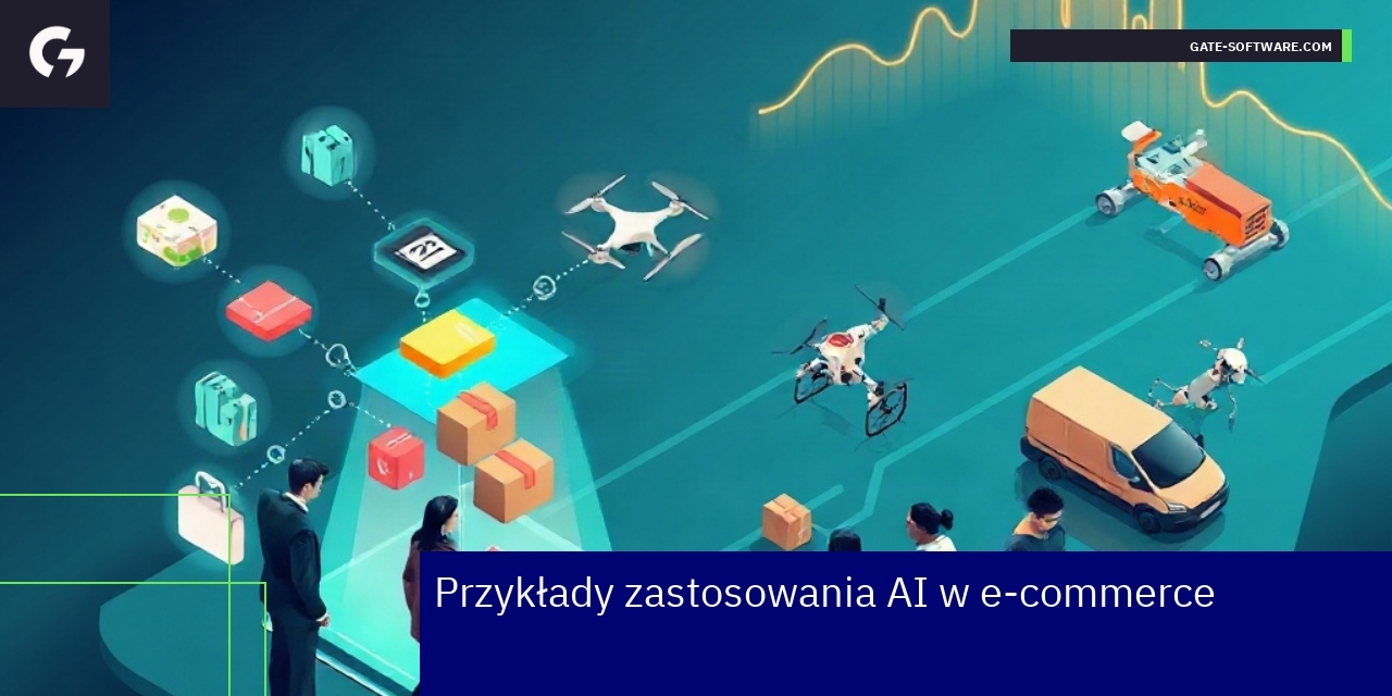 Schemat ilustrujący zastosowania sztucznej inteligencji w e-commerce