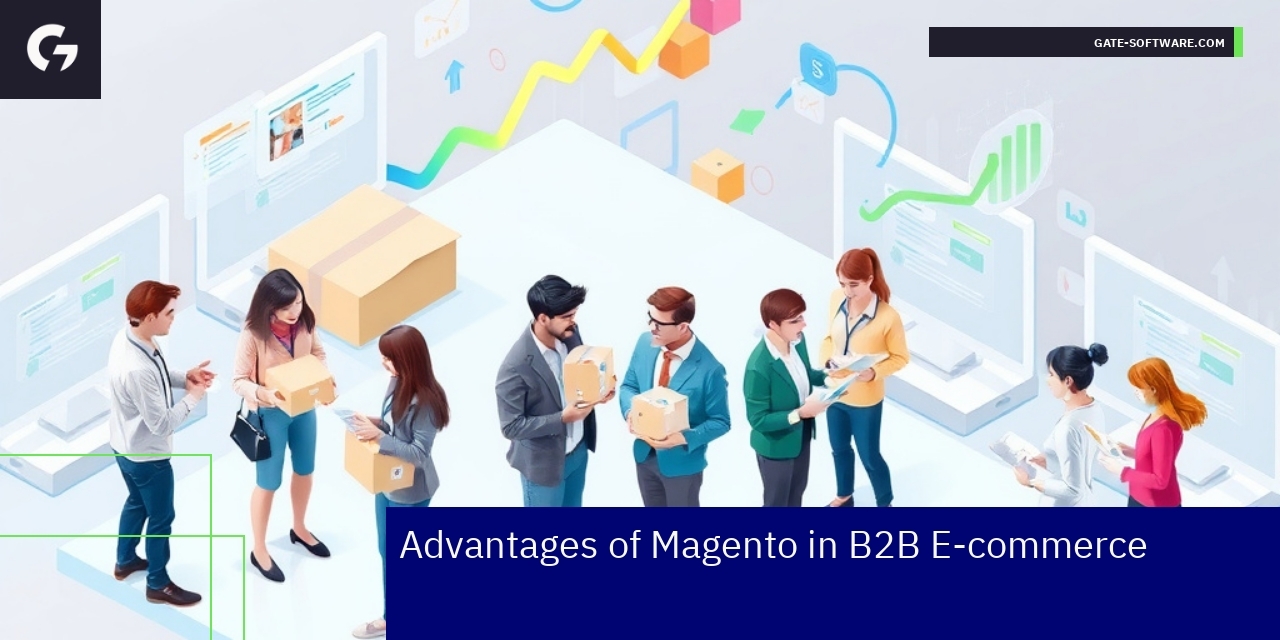 Key Advantages of Magento 2 in B2B E-commerce Magento 2 B2B features and scalability illustration
