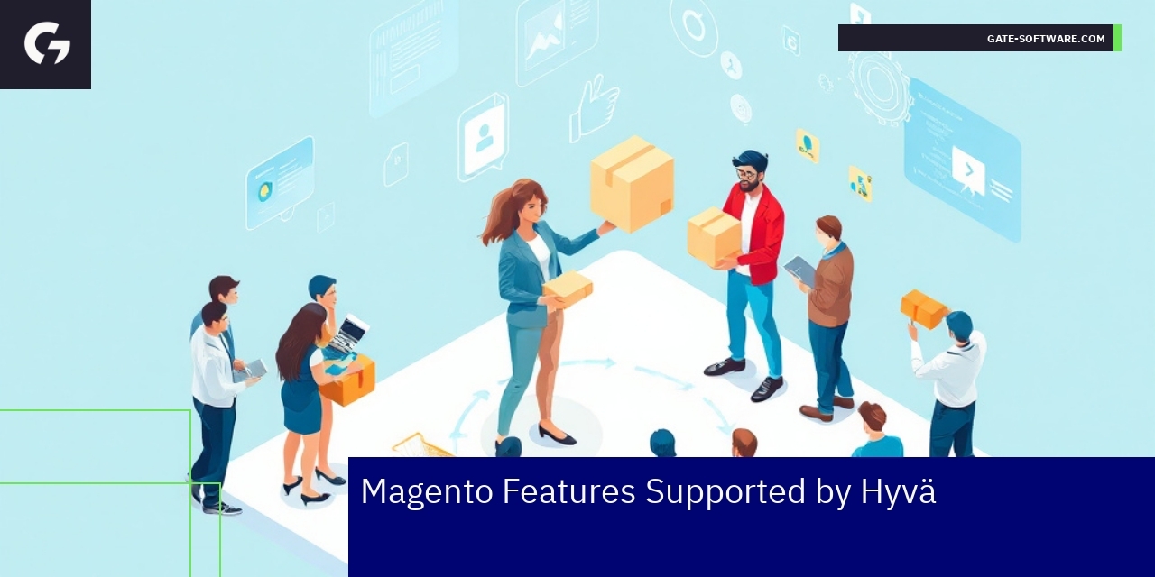 Diagram showing Hyvä Magento features and benefits overview