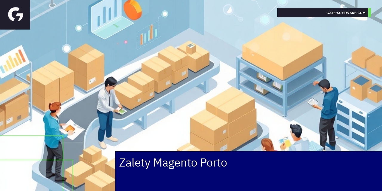 Graficzne przedstawienie zalet motywu Magento Porto