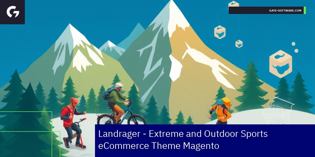 Szablon eCommerce Landrager dla sportów ekstremalnych Sporty ekstremalne i outdoor na stronie sklepu