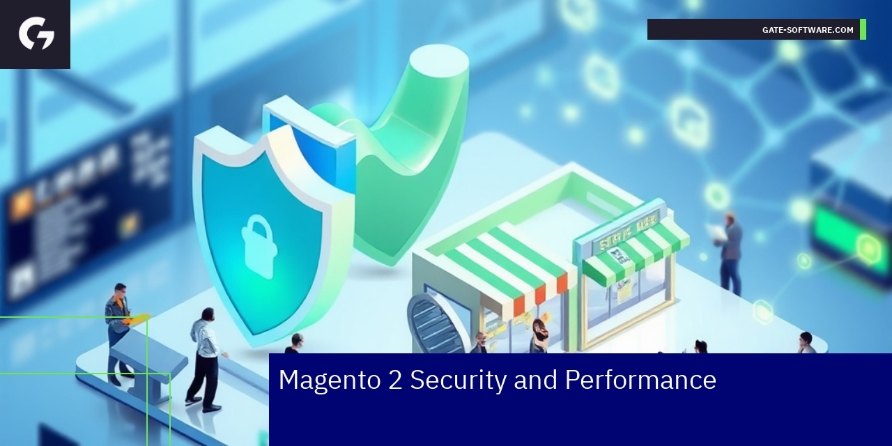 Magento 2 Security, Performance, API Overview Magento 2 security, performance, and API features illustration