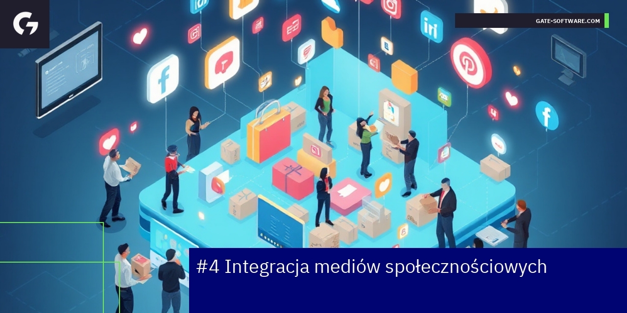 schemat integracji mediów społecznościowych w e-commerce
