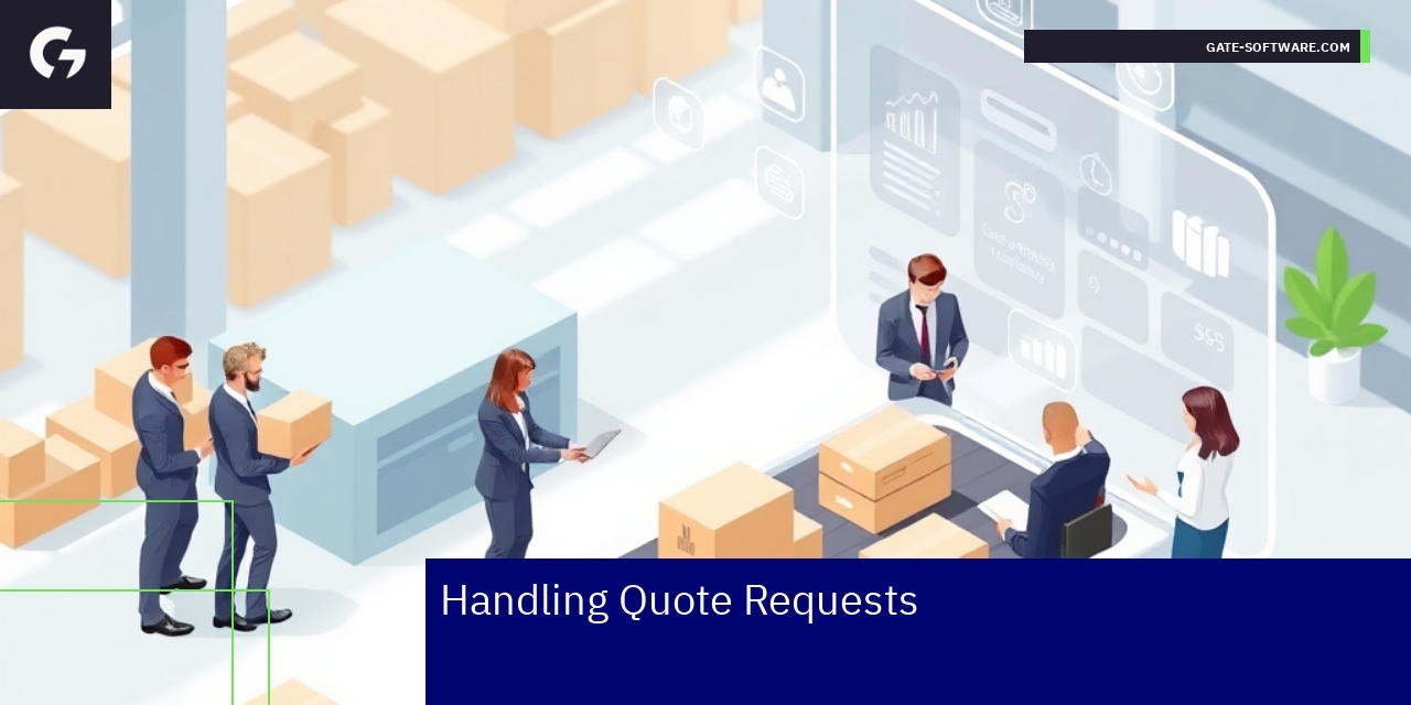 Dashboard of quote requests and order processing