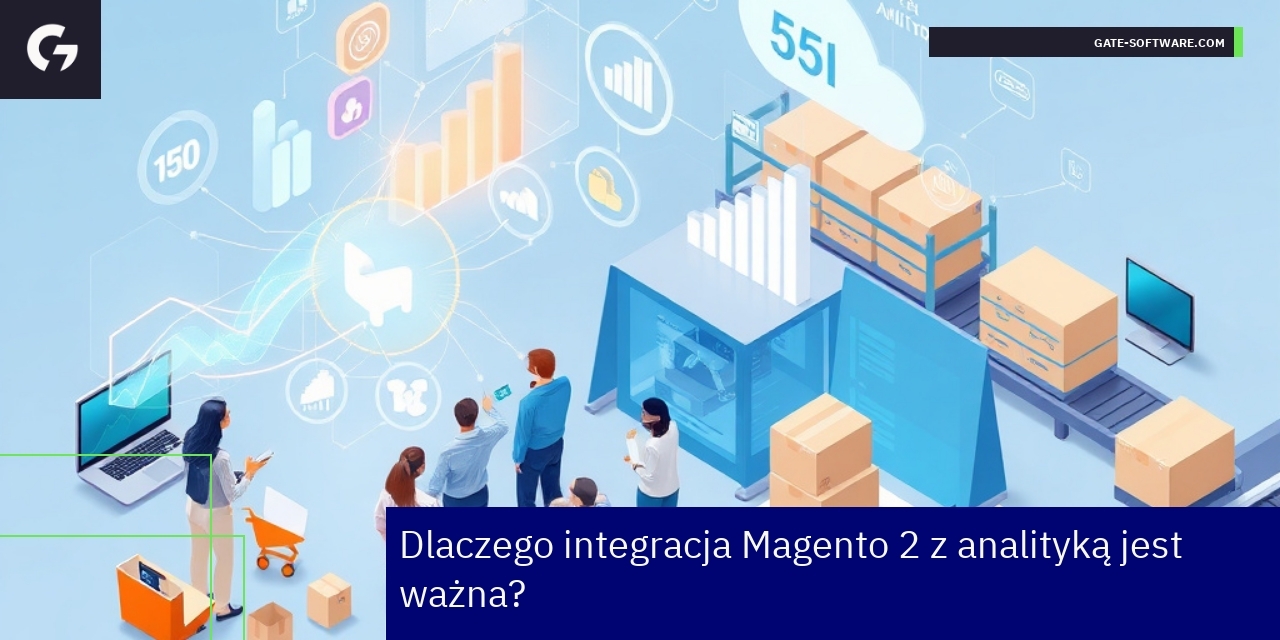 Grafika przedstawiająca narzędzia analityczne dla Magento