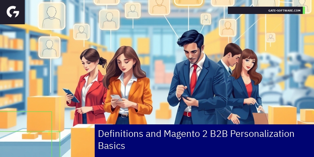 Illustration of personalized B2B shopping experience