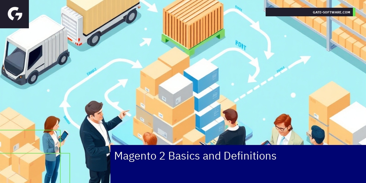 Diagram showing Magento 2 B2B eCommerce functionalities