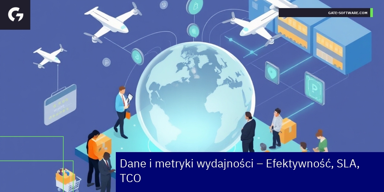 Wydajność i efektywność usług UiR Gate-Software Grafika przedstawiająca metryki efektywności usług